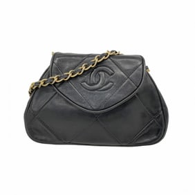 Chanel Shoulder Bag Chain Lambskin Black Women's P1985964
