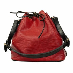 Louis Vuitton Epi Two-Tone Petit Noe Shoulder Bag M44172 Castilian Red Noir Women's P1979490