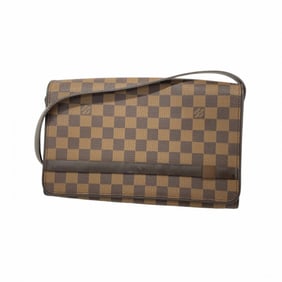 Louis Vuitton Damier Tri-Rebecca Long Shoulder Bag N51160 Ebene Women's