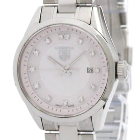 TAG HEUER Carrera Diamond Steel Quartz Ladies Watch WV1417 Polished