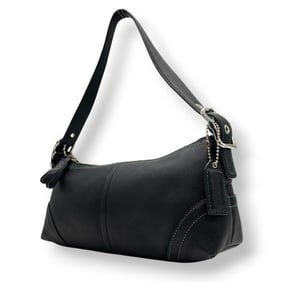 Coach Soho Leather Shoulder Bag/Handbag 8A64 Black Hobo Mini Bag Y2K Women's s11