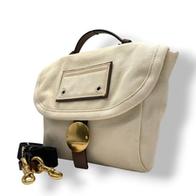 Marc Jacobs U10 Shoulder Bag/Handbag in Brown Canvas and Leather with Gold Hardware, Crossbody Style