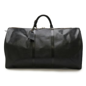 LOUIS VUITTON Epi Keepall 60 Boston Bag, Travel Noir, Black, M42942