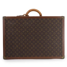 Louis Vuitton Monogram Bilstein 60 Trunk Case Bag, Brown, M21326, Gold Hardware