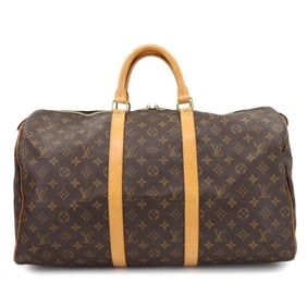 Louis Vuitton Monogram Keepall 50 Boston Bag, Brown, M41426