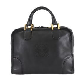 LOEWE Amazona 32 Handbag in Black Leather with Gold Hardware