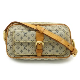 LOUIS VUITTON Monogram Mini Juliette MM Shoulder Bag Pochette Canvas Leather Blue M92004