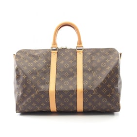 Louis Vuitton Keepall Bandouliere 45 Boston Bag, Coated Canvas and Leather, Monogram, Men's Women's,