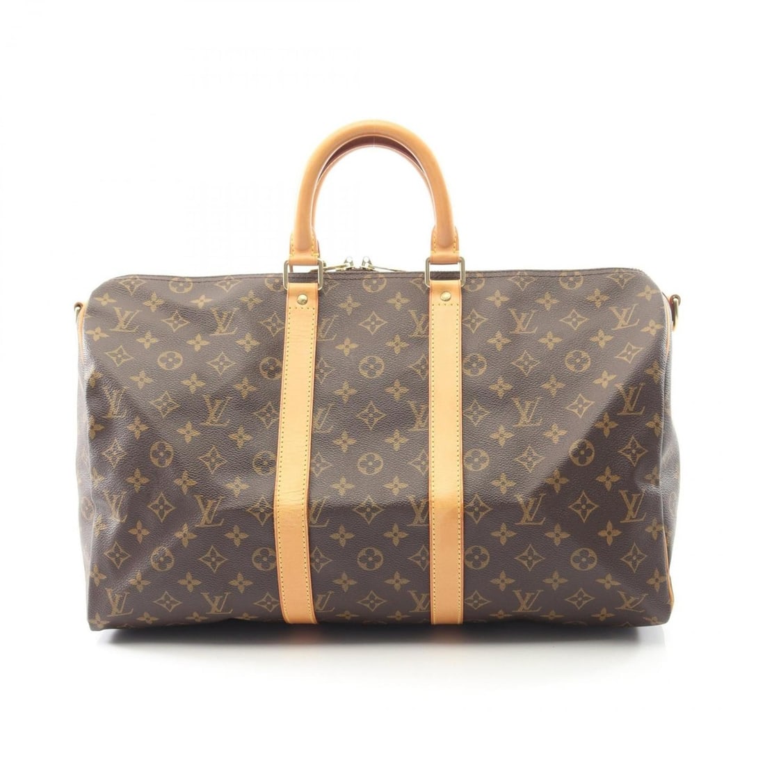 Louis Vuitton Keepall Bandouliere 45 Boston Bag, Coated Canvas and Leather, Monogram, Men's Women's,: --- Catalog ---Category: SizeSize (HxWxD): 26cm x 46cm x 20cm / 10.23'' x 18.11'' x 7.87''Category: DesignType: Boston bagColor: Brown, MonogramGender: Men,WomenMaterial: Coated canvas , Leather Categ