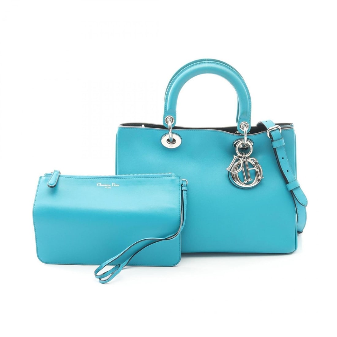 Christian Dior Dior Diorissimo handbag, leather, women's, blue: --- Catalog ---Category: SizeSize (HxWxD): 22cm x 31cm x 12cm / 8.66'' x 12.2'' x 4.72''Category: DesignType: HandbagColor: BlueGender: WomenMaterial: Leather Category: GeneralBrand: Christian Dior---