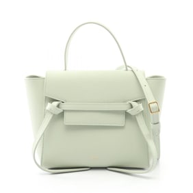 Celine BELT BAG NANO handbag in leather, green.