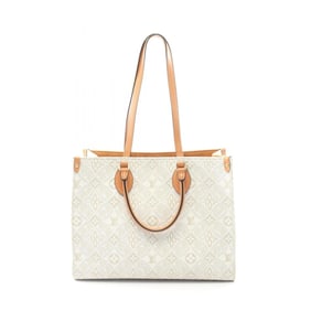 Louis Vuitton On the Go MM Since 1854 Tote Bag, Canvas and Leather with Monogram Jacquard, Ivory,