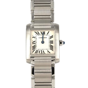 Cartier Tank Française SM W51008Q3 Stainless Steel Quartz Watch