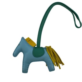 HERMES Rodeo 2019 Charm Bag Blue Women's