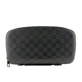 LOUIS VUITTON N41382 Organizer Atoll Hand Second Clutch Bag Damier Infini Travel Case Black Men's