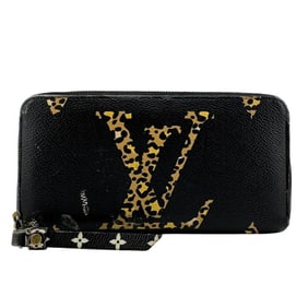 LOUIS VUITTON M44744 Round Zippy Wallet Monogram Jungle Long Black Unisex