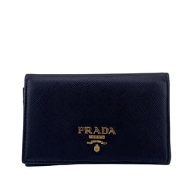 PRADA 1MC122 Card Case Wallet Black Women's