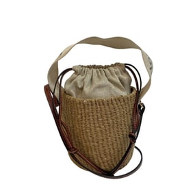 Chloé Chloe Woody Small Basket Shoulder Bag, Beige, Women's, Z0014867