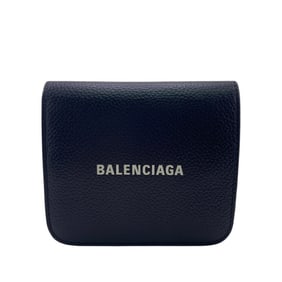 BALENCIAGA Everyday Compact Wallet (594216), Bifold Wallet, Black, Unisex