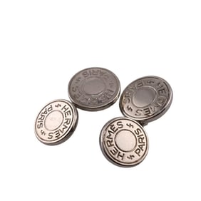 HERMES Serie Cufflinks Silver Unisex
