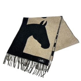 HERMES Tête à Coeur scarf, beige, women's