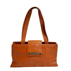 BVLGARI Bvlgari Mini Tote Bag Icon Handbag Orange Women's