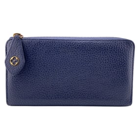 LOUIS VUITTON M68582 Portefeuille Comet L-Shaped Long Wallet, Navy, Women's
