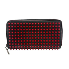 Christian Louboutin Panettone Round Zip Wallet with Studs, Red, Unisex
