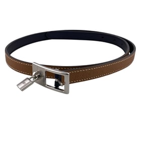 HERMES Lucky 15 Reversible Belt, Black, Women's, Z0014728