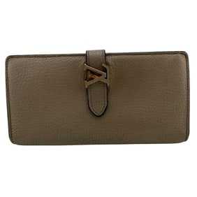 LOUIS VUITTON M81367 LV Vertical Taurillon Long Wallet Beige Women's