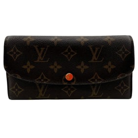 LOUIS VUITTON M61578 Portefeuille Emilie Monogram Long Wallet Brown Women's