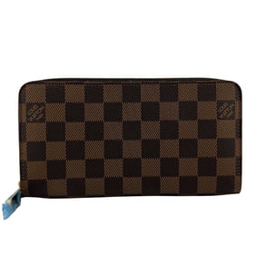 LOUIS VUITTON N60015 Zippy Wallet, Round Wallet with Damier Pattern, Brown, Unisex