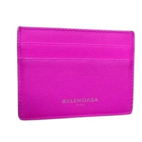 BALENCIAGA Business Card Case 490620 Pink Leather Women's