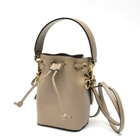 FENDI Mon Tresor Shoulder Bag 8BS010 Leather Beige (Greige) S-159750