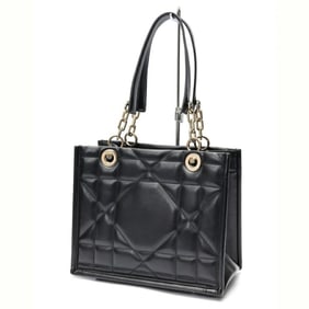 Christian Dior Dior Essential Tote Small Archi Cannage Leather Black S-159582