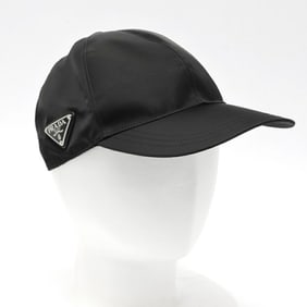 PRADA Re-Nylon Baseball Cap 1HC274 Nylon Black # S S-159613