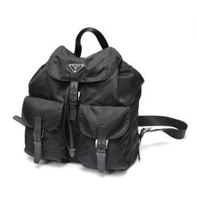 PRADA Medium Backpack 1BZ811 Nylon Saffiano Leather Black S-159670