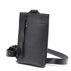 LOEWE Vertical T-Pocket Body Bag Soft Grain Calf Leather Black S-159667