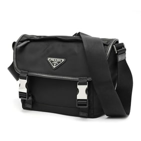 Prada Re-Nylon x Saffiano Leather Shoulder Bag 2VD066 Nylon Black RI-159753