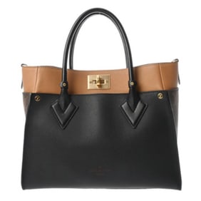 LOUIS VUITTON Louis Vuitton Monogram On My Side MM Noir M53823 Women's Leather Canvas 2-Way Bag, A