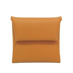 Hermes Bastia Women,Men Chevre Leather Coin Purse/coin Case Brown