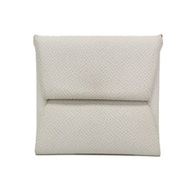 Hermes Bastia Women,Men Epsom Leather Coin Purse/coin Case White