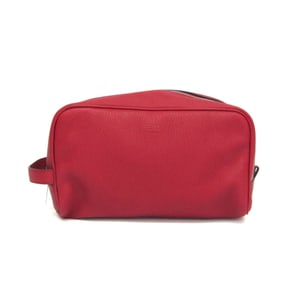 Fendi 7AS378 Women,Men Leather Clutch Bag,Pouch Red Color