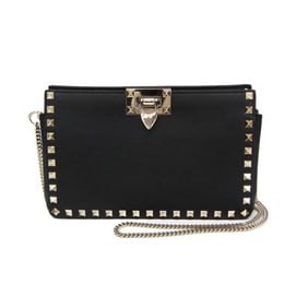 Valentino Garavani Lockstuds Chain Shoulder Bag TW2B0F82BOL Women's Leather Clutch Bag,Shoulder Bag