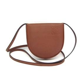 Loewe HEEL POUCH SMALL Women's Leather Shoulder Bag Brown