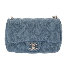 CHANEL Matelasse Mini Flap Bag, Blue, AS3829, Women's Denim Shoulder A-Rank, Pre-Owned, Ginzo