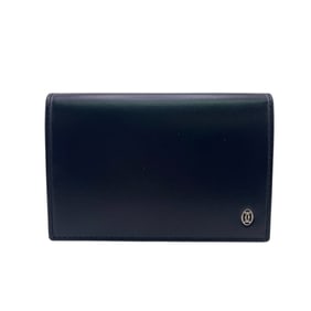 CARTIER Pasha Card Case Wallet Black Men's