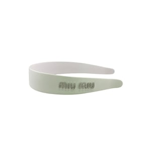 MIUMIU Miu 5IH039 Rhinestone Hairband White Women's
