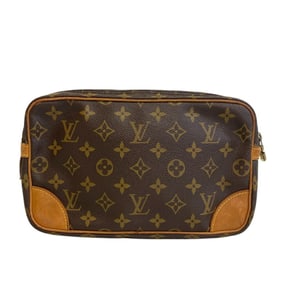 LOUIS VUITTON M51827 Marly Dragonne Second Monogram Clutch Bag, Brown, Unisex