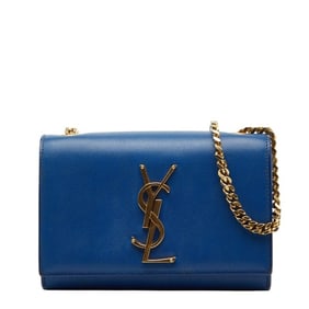 Saint Laurent YSL Kate Chain Shoulder Bag 354121 Blue Leather Women's SAINT LAURENT